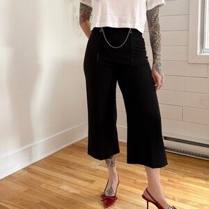 Acne studios zip chain crop wide leg culottes